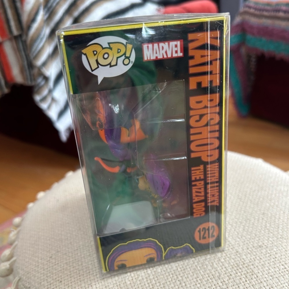 Funko Pop Marvel Kate Bishop with Lucky Pizza Dog #1212 Blacklight - Picture 6 of 10